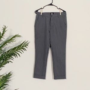 Cropped pinstriped smart dress pants